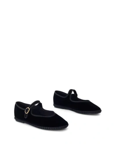 Therapy Australia Alegria Round Toe Mary Jane Ballet Flats In Black