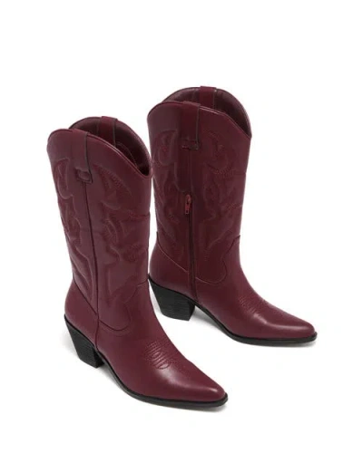 Therapy Australia Clayton Western Boots In Burgundy