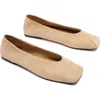 Therapy Australia Gaia Square Toe Flats In Neutral