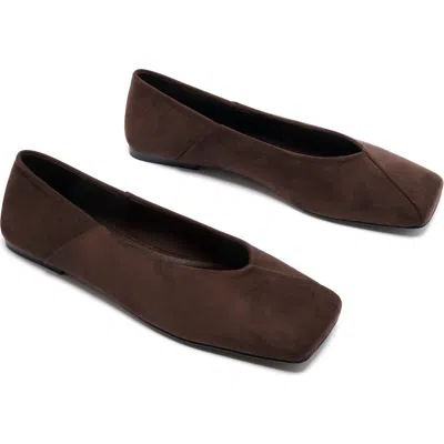 Therapy Australia Gaia Square Toe Flats In Brown