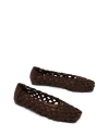 Therapy Australia Genesis Square Toe Woven Flats In Brown
