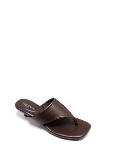 Therapy Australia Hailey Open Square Toe Sandal In Burgundy
