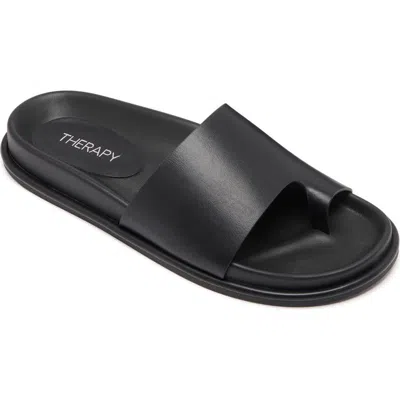 Therapy Australia Myles Open Round Toe Sandal In Black