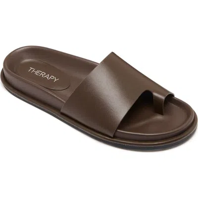 Therapy Australia Myles Open Round Toe Sandal In Brown