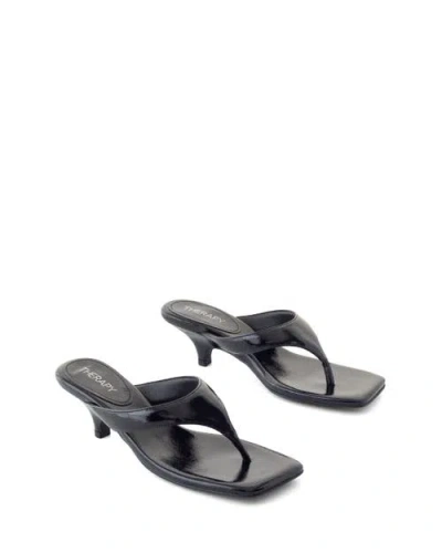Therapy Australia North Square Toe Thong Heel In Black