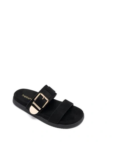 Therapy Australia Remi Open Round Toe Sandal In Black