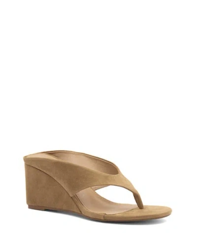Therapy Australia Sera Round Toe Wedge Thong Heel In Neutral