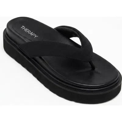 Therapy Australia Vacay Round Toe Sandal In Black