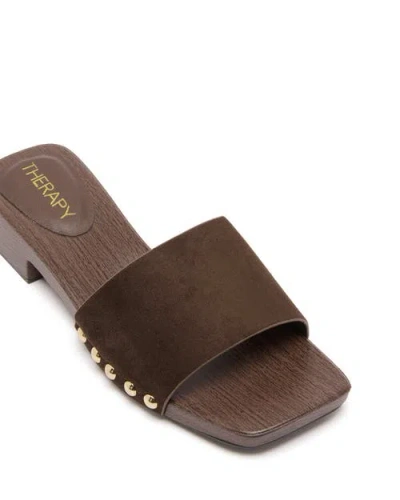 Therapy Australia Zane Open Square Toe Sandal In Brown