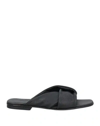 Thera's Woman Sandals Black Size 6 Leather