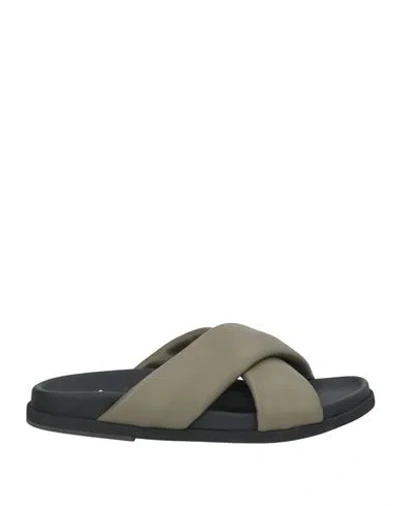 Thera's Woman Sandals Military Green Size 7 Leather