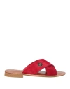 Thera's Woman Sandals Red Size 11 Leather In Red