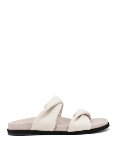 Thera's White Double Strap Heeled Sandals