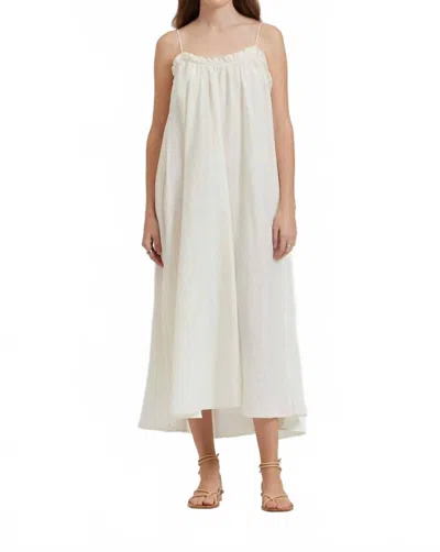 There-elsewhere Linen Tank Dress In Off White In Neutral