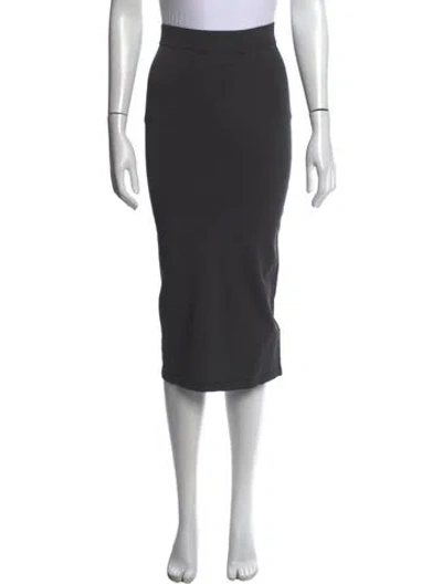 Pre-owned There Was One Midi Length Skirt In Gray