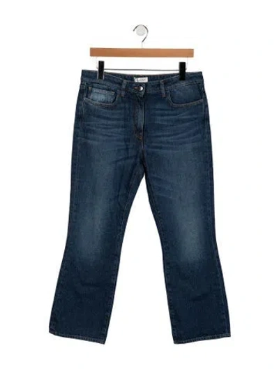 Pre-owned There Was One Mid-rise Flared Jeans In Blue