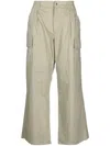 THERE WAS ONE WIDE-LEG COTTON CARGO TROUSERS