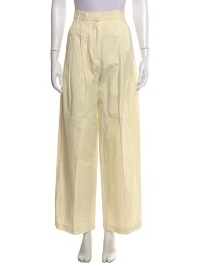 Pre-owned There Was One Wide Leg Pants In Yellow