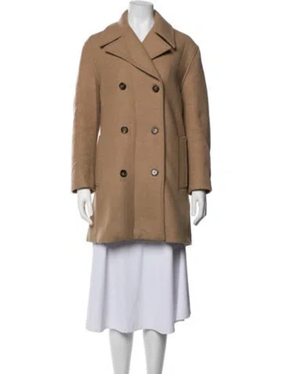 Pre-owned There Was One Wool Peacoat In Neutrals