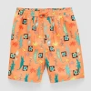 Thereabouts At The Knee Boys Drawstring Waist Ombre Board Shorts In Multi
