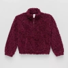 Thereabouts Fleece Little & Big Kid Girls Long Sleeve Fleece Casual Quarter-zip Pullover In Red
