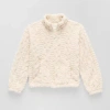 Thereabouts Fleece Little & Big Kid Girls Long Sleeve Fleece Casual Quarter-zip Pullover In White