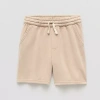 Thereabouts Fleece Pull-on Little & Big Kid Boys Adjustable Waist Jogger Short In Sand