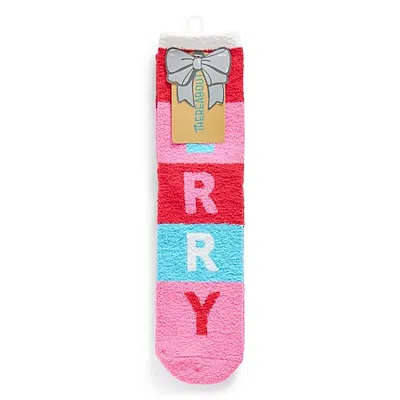 Thereabouts Girls 1 Pair Crew Socks In Red