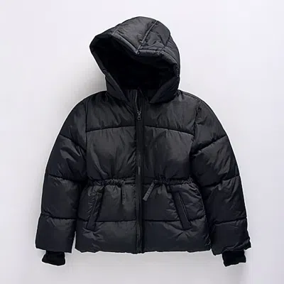 Thereabouts Girls Water Resistant Heavyweight Puffer Jacket In Black