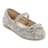 Thereabouts Lil Lexi Toddler Girls Round Closed Toe Ballet Flats In Silver
