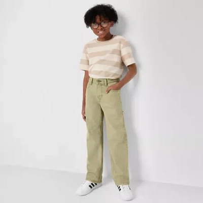 Thereabouts Little & Big Kid Boys Adjustable Waist Carpenter Jean In Green