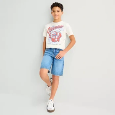 Thereabouts Little & Big Kid Boys Adjustable Waist Denim Short In Blue