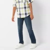 Thereabouts Little & Big Kid Boys Adjustable Waist Stretch Fabric Slim Fit Jean In Blue