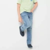Thereabouts Little & Big Kid Boys Adjustable Waist Stretch Fabric Slim Straight Leg Jean In Blue