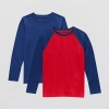 Thereabouts Little & Big Kid Boys Crew Neck Long Sleeve 2-pc. T-shirt In Red