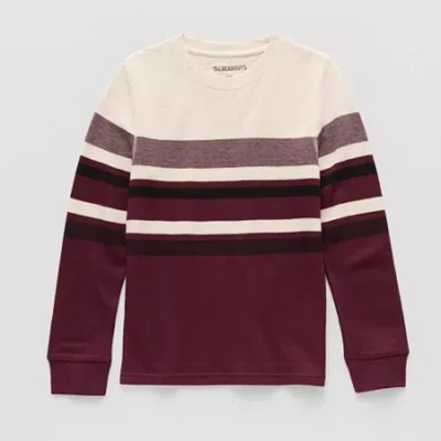 Thereabouts Little & Big Kid Boys Crew Neck Long Sleeve Regular Fit Thermal Top In Red