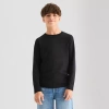 Thereabouts Little & Big Kid Boys Crew Neck Long Sleeve T-shirt In Black