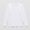 Thereabouts Little & Big Kid Boys Crew Neck Long Sleeve T-shirt In White