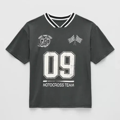Thereabouts Little & Big Kid Boys Crew Neck Short Sleeve Oversized Graphic T-shirt In Black