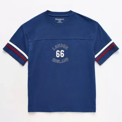 Thereabouts Little & Big Kid Boys Crew Neck Short Sleeve Oversized Graphic T-shirt In Blue