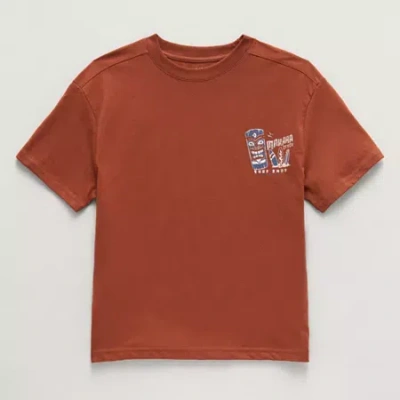 Thereabouts Little & Big Kid Boys Crew Neck Short Sleeve Oversized Graphic T-shirt In Brown