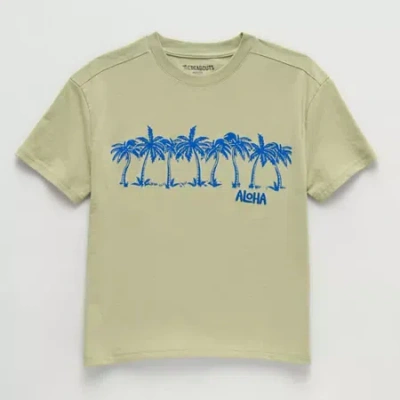 Thereabouts Little & Big Kid Boys Crew Neck Short Sleeve Oversized Graphic T-shirt In Green