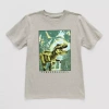 Thereabouts Little & Big Kid Boys Crew Neck Short Sleeve Regular Fit Graphic T-shirt In Gray