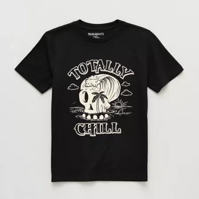 Thereabouts Little & Big Kid Boys Crew Neck Short Sleeve Regular Fit Graphic T-shirt In Brown