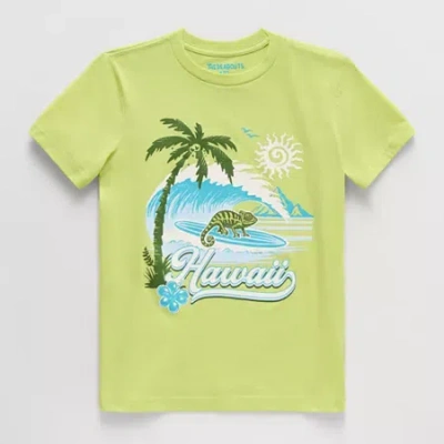 Thereabouts Little & Big Kid Boys Crew Neck Short Sleeve Regular Fit Graphic T-shirt In Green