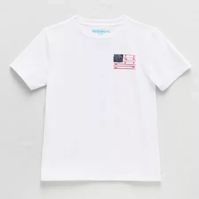 Thereabouts Little & Big Kid Boys Crew Neck Short Sleeve Regular Fit Graphic T-shirt In White