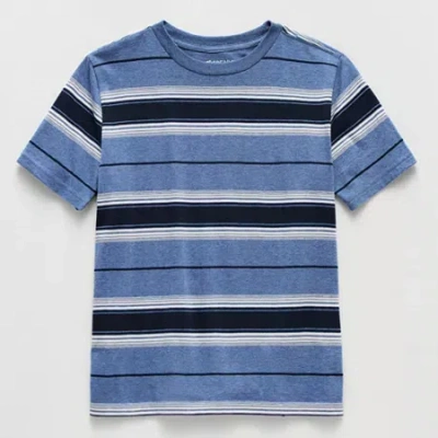 Thereabouts Little & Big Kid Boys Crew Neck Short Sleeve T-shirt In Blue