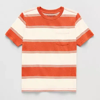 Thereabouts Little & Big Kid Boys Crew Neck Short Sleeve T-shirt In Orange