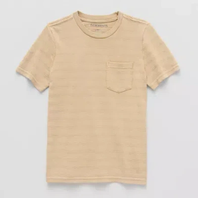 Thereabouts Little & Big Kid Boys Crew Neck Short Sleeve T-shirt In Sand