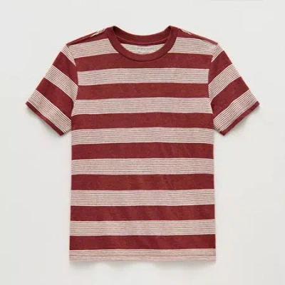Thereabouts Little & Big Kid Boys Crew Neck Short Sleeve T-shirt In Brown